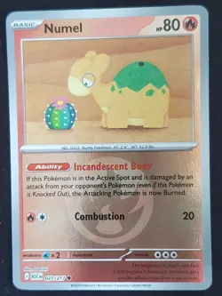 Pokemon Numel Ascended Heroes Fire Energy Holo 027/217 NM-EX - Image 1
