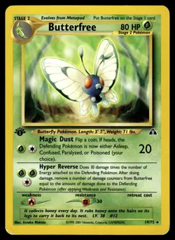 Butterfree 19/75 1st Edition Neo Discovery Pokemon - Image 1