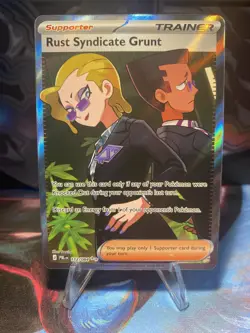 Pokemon TCG Rust Syndicate Grunt 112/084 Ultra Rare Card ME05: Pitch Black NM - Image 1