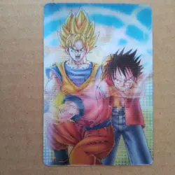 Dragon Ball x One Piece Son Goku and Luffy Llenticular Card (1 card) - Image 1