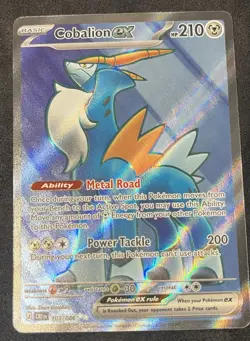Cobalion EX 103/086 Chaos Rising Holo Full Art Ultra Rare English 210HP - Image 1