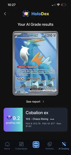 Cobalion EX 103/086 Chaos Rising Holo Full Art Ultra Rare English 210HP - Image 3