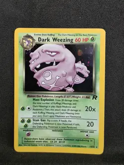 Vintage Pokemon TCG - Team Rocket - Dark Weezing 14/82 Holo: NM (with Moon) - Image 1