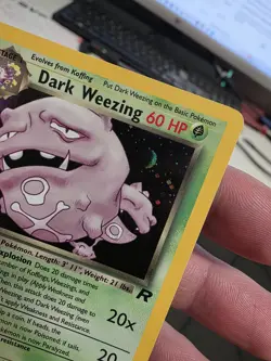 Vintage Pokemon TCG - Team Rocket - Dark Weezing 14/82 Holo: NM (with Moon) - Image 3