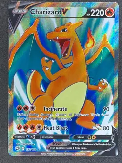 Pokemon Charizard V Full Art 153/172 BRS Brilliant Stars NM - Image 1
