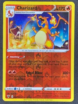 Pokemon Charizard Reverse Holo 025/185 VIV Vivid Voltage NM - Image 1