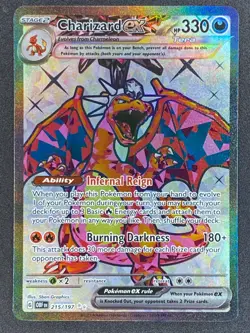 Pokemon Charizard ex Full Art 215/197 OBF Obsidian Flames NM - Image 1