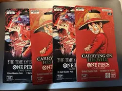 One Piece TCG OP-13 x 2 & OP-16 x 2- Sleeved Booster Packs Lot of 4 English - Image 1