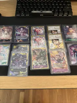 Bandai One Piece Card Game 13 Card Lot Luffy Sec Marshall D Teach Sengoku Leader - Image 1