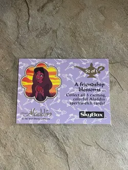1993 Skybox - Disney’s Aladdin Spectra-Etch Card - A Friendship Blossoms - Image 2