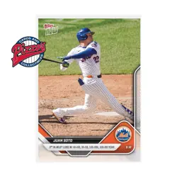 Juan Soto 40 HR 30 SB 100 RBI & BB 2025 MLB Topps NOW Card 727 In Hand - Image 1