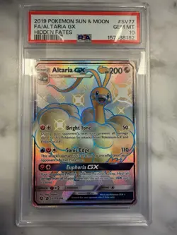 PSA 10 Altaria GX SV77/SV94 Shiny Ultra Rare Hidden Fates Gem Mint Pokemon TCG - Image 1