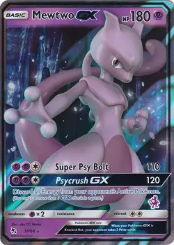 MEWTWO GX 31/68 SM HIDDEN FATES POKEMON (BATTLE ACADEMY STAMPED, NM) - Image 1