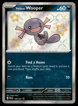 Paldean Wooper SV: Paldean Fates Holo 180/091 Pokemon TCG - Image 1