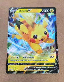 Pikachu V SWSH285 Sword & Shield Promo Card Near Mint Condition - Image 1