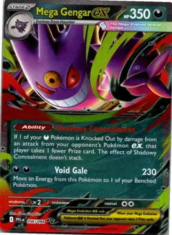 Mega Gengar ex 056/094 Double Rare Phantasmal Flames Pokemon Holo Near Mint - Image 1