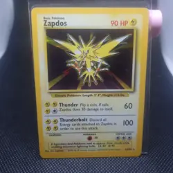 Zapdos 16/102 Holo Rare Base Set Unlimited Pokemon TCG Lightly Played W.O.T.C - Image 1