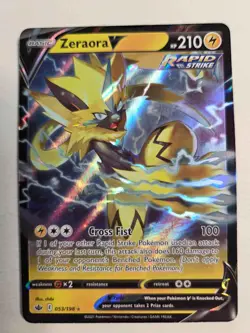 Zeraora V 053/198 Ultra Rare Chilling Reign Pokemon TCG - Image 1