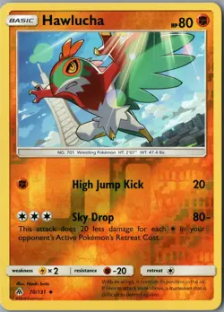 Hawlucha Uncommon SM - Forbidden Light 70/131 NM Reverse Holofoil - Pokemon - Image 1