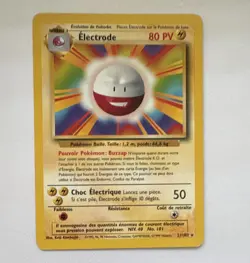WOTC Electrode 21/102 Base Set Pokemon TCG Regular Rare 1999 French 80 HP - Image 1