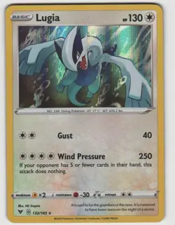 Lugia Holo Rare Vivid Voltage 132/185 Near Mint Pokemon - Image 1