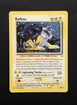 Raikou 13/64 Neo Revelation Holo Rare Unlimited WoTC Pokemon 2000 - Image 1