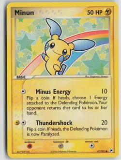 Minun 67/101 Common Hidden Legends Pokemon Near Mint - Image 1