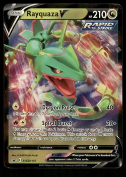Pokemon Cards Rayquaza V SWSH147 Sword & Shield Promo Holo Promo LP + - Image 1