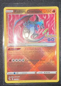 Radiant Charizard 011/078 Ultra Rare Holo Pokemon GO - FREE SHIPPING - Image 3