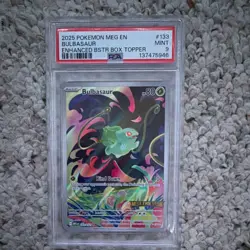The Pokemon Company Me01 Mega Evolution Bulbasaur 133/132 IR Holo Eng PSA 9 - Image 1