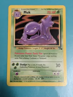 Muk Fossil Set 28/62 Mint Rare Non Holo Pokemon Card 1999 - Image 1