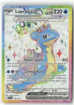Lapras ex 158/142 Ultra Rare Stellar Crown Pokemon Holo Near Mint - Image 1