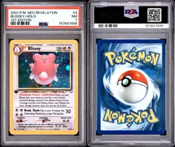 2001 POKEMON NEO REVELATION 2 BLISSEY-HOLO 1ST EDITION PSA 7 NM - Image 3