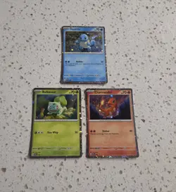 Pokemon 151 Charmander Bulbasaur Squirtle SVP 046 047 048 Cosmos holo promo set! - Image 1