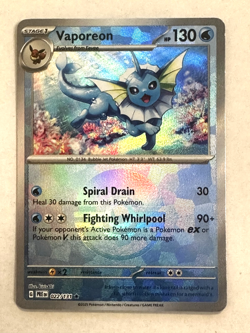 Pokemon Vaporeon 022/131 Poke Ball Reverse Holo Prismatic NM or better - Image 1