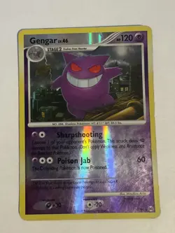 Pokemon TCG Gengar 17/99 Platinum Arceus Reverse Holo Played - Image 1