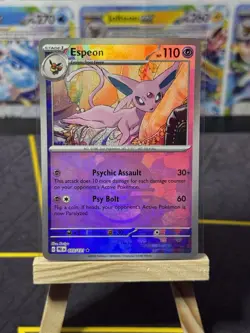 Pokemon Espeon TCG Prismatic Evolutions Pokeball Reverse Holo Card 33/131 - Image 1