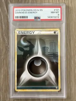 Pokemon PSA 8 Darkness Energy Umbreon 121/123 Heartgold Soulsilver 2010 NM - Image 1