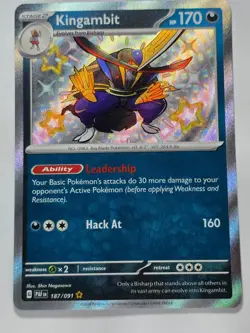 KINGAMBIT 187/091 SHINY RARE PALDEAN FATES HOLO NM/M POKEMON - Image 1