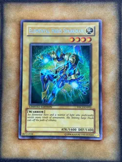 Yugioh Elemental Hero Sparkman EHC2-EN001 Secret Rare Limited Edition NM - Image 1