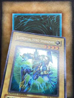 Yugioh Elemental Hero Sparkman EHC2-EN001 Secret Rare Limited Edition NM - Image 3