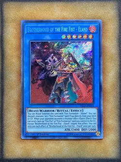 Yugioh Brotherhood of the Fire Fist - Eland FIGA-EN014 Secret Rare 1st Ed NM - Image 1