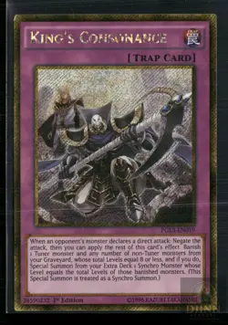 KING'S CONSONANCE PGL3-EN019 GOLD SECRET RARE YU-GI-OH 1ST EDITION NM/M - Image 1