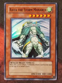 Yugioh Raiza the Storm Monarch FOTB-EN026 Super Rare NM - Image 1
