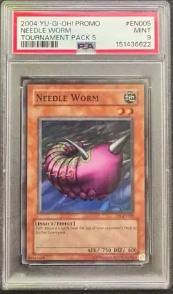Yu-Gi-Oh! 2004 Needle Worm TP5-EN005 Tournament Pack 5 PSA 9 English - Image 1