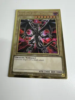 Red-Eyes Black Dragon - MGED-EN003 Premium Gold Rare 1st Edition LP - Image 2