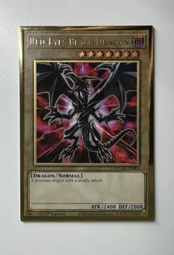 Red-Eyes Black Dragon - MGED-EN003 Premium Gold Rare 1st Edition LP - Image 3