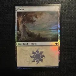 x1 Plains FDN Foundations MTG 272 FOIL BASIC LAND M/NM 1x - Image 1