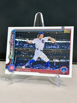 2025 Topps Series 2 SSP CASE HIT Golden Mirror Image #673 Ben Brown - Cubs - Image 5