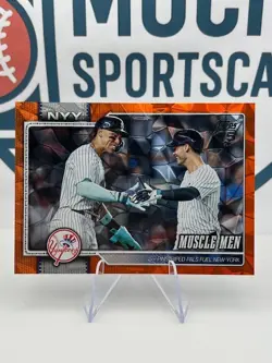 JUDGE/BELLINGER 2026 Topps Series 2 #479 Muscle Men Orange Diamante /25 Yankees - Image 1
